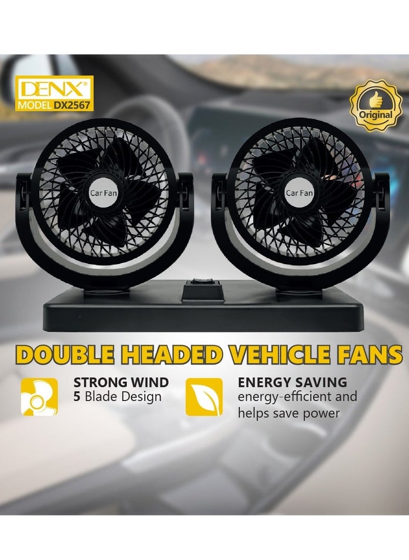 Denx Car Fan With A Strong Performance That Guarantees The Distribution Of Air In Two Directions  - Image 3