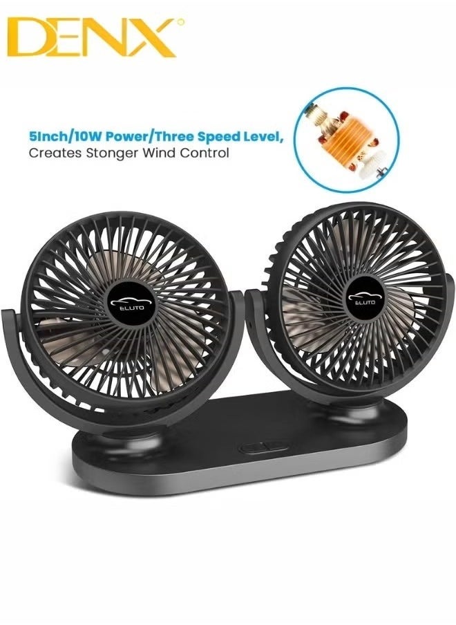 Denx Car Fan With A Strong Performance That Guarantees The Distribution Of Air In Two Directions  - Image 2