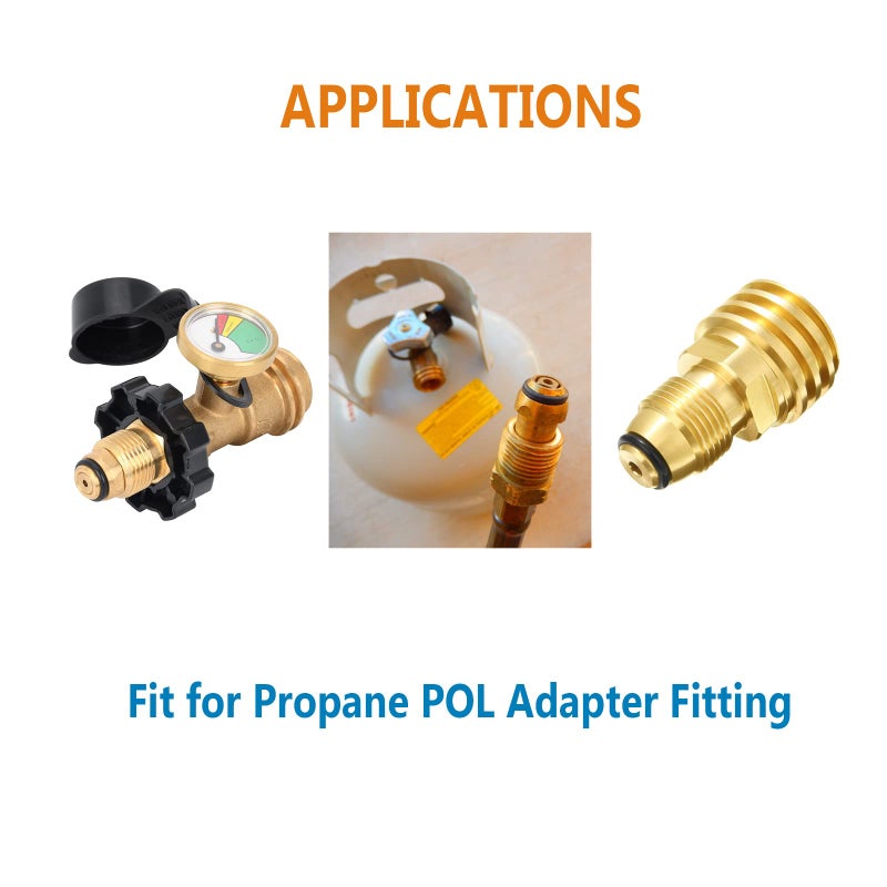 Timsec 10Pcs Propane Tank O-Rings for All Soft Nose P.O.L. Fittings, Soft Rubber Leakage-Proof Sealing, Fit for Propane Tank Cylinder, Adapters, Connectors, Valves, Regulators, Accessories and More - Image 2