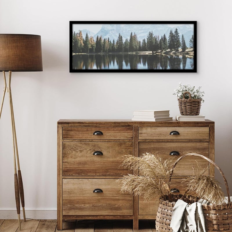 Americanflat 12x32 Picture Frame with Polished Plexiglass - Signature Collection - Gallery-Style Frames Made of Engineered Wood - Photo Frame for Wall Display - Black - Image 4
