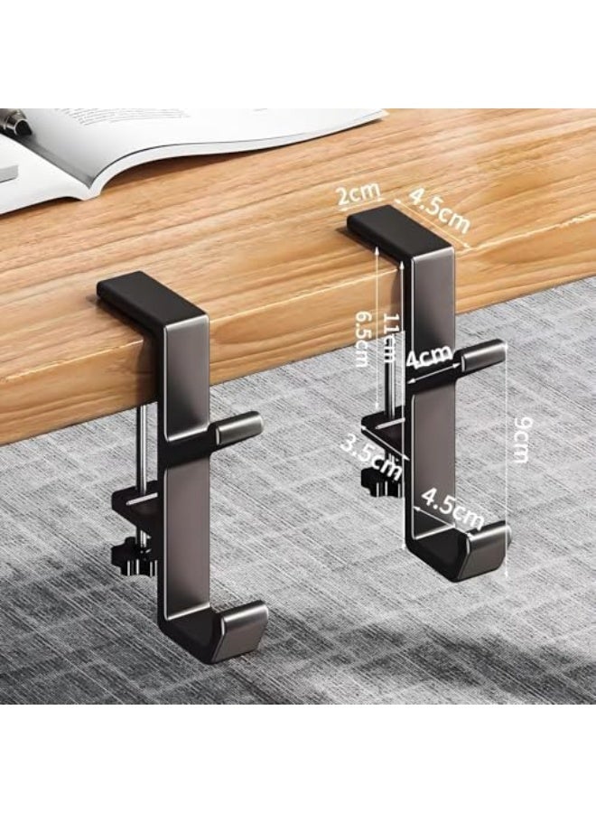 حامل سماعات الأذن وحامل للعبة لتجهيز مكتب الألعاب، ملحقات للألعاب وللكمبيوتر لغرفة الألعاب (أسود) - Image 2