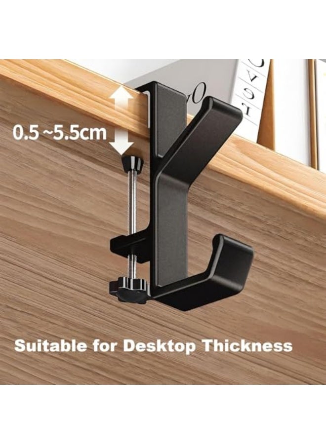 حامل سماعات الأذن وحامل للعبة لتجهيز مكتب الألعاب، ملحقات للألعاب وللكمبيوتر لغرفة الألعاب (أسود) - Image 5