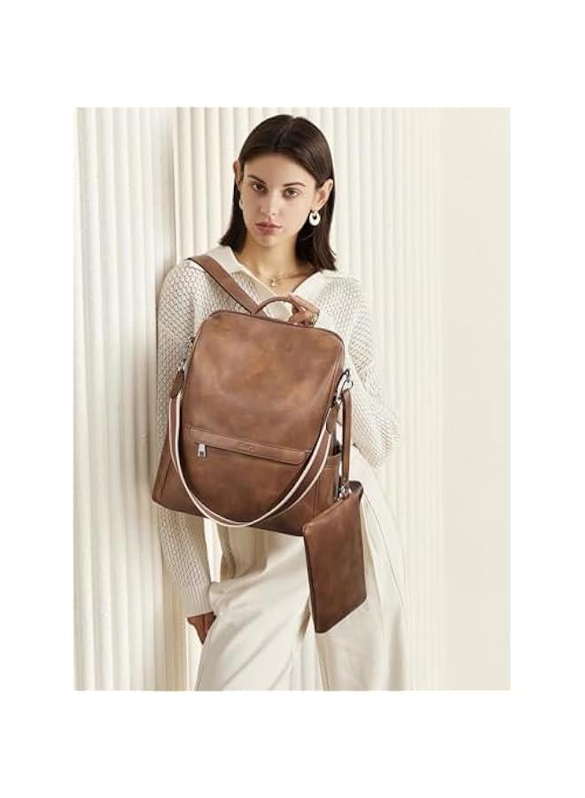 Arabest Womens Backpack Purse Leather Anti-theft Large Fashion Designer Travel Bag Ladies Shoulder Bags - Image 2