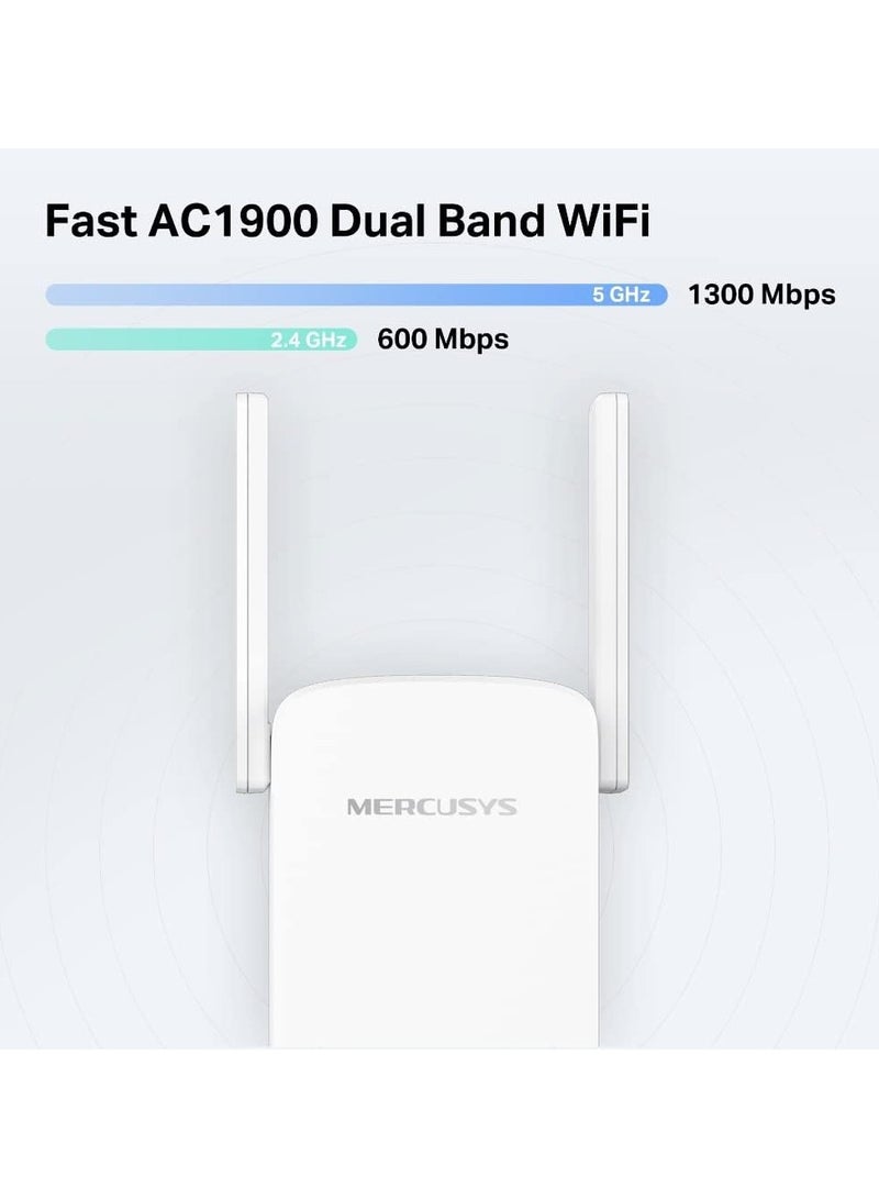 Mercusys ME50G AC1900 Wi-Fi Range Extender | 1900 Mbps Dual Band Wireless WiFi Booster | Gigabit, Wired, 3×3 MU-MIMO | Built-in Access Point Mode | Easy One-Touch Setup - Image 5