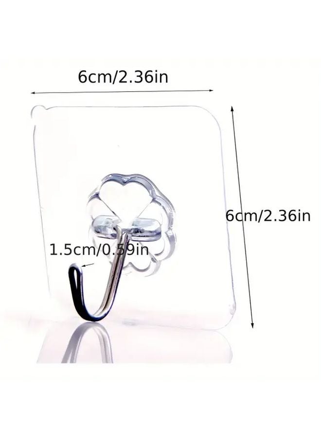 22 قطعة خطافات جدارية لاصقة متينة شفافة للإزالة بدون تلف منظّم توفير المساحة - Image 4