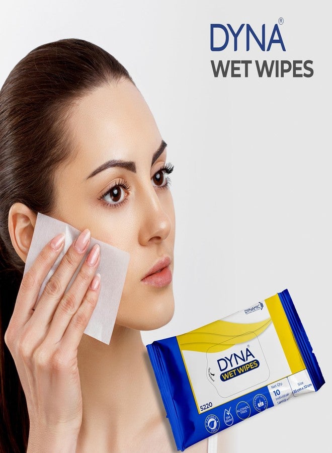 داينا مناديل داينا الصحية والمضادة للبكتيريا والخالية من الكحول والمبللة بزيت الزيتون - 10 مناديل في العبوة (عبوة من 10 × 5 = 50 منديل)... - Image 3