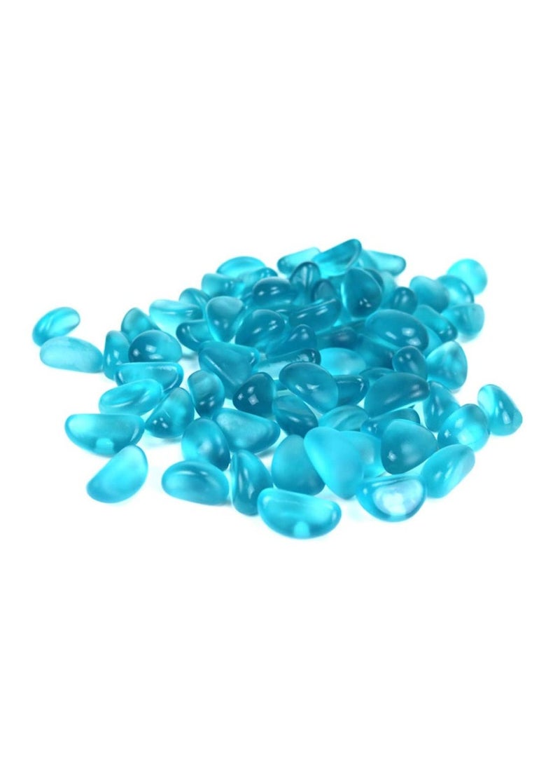 Generic Aquarium glass stone decoration blue marble pebbles fresh water artificial frosted stone fluorescent stone fish tank crafts decoration gravel Vase Filler  - Image 1