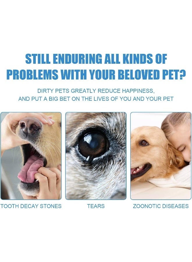 Mumoo Bear Pet Dental Finger Wipes, Oral Cleansing Teeth Care Finger Cots Wipes Pads for Dogs and Cats, Optimize Oral Health, Reduces Plaque, Freshen Breath - 50 Wipes - Image 5