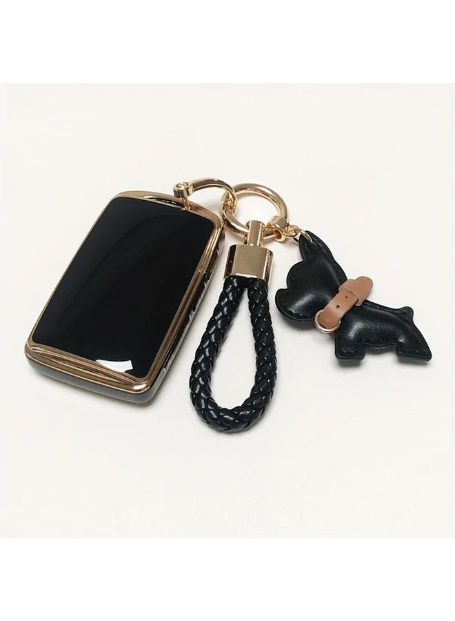 TPU Key Fob Cover for Car Key Protection Black Color Shockproof Button Protected - Image 1