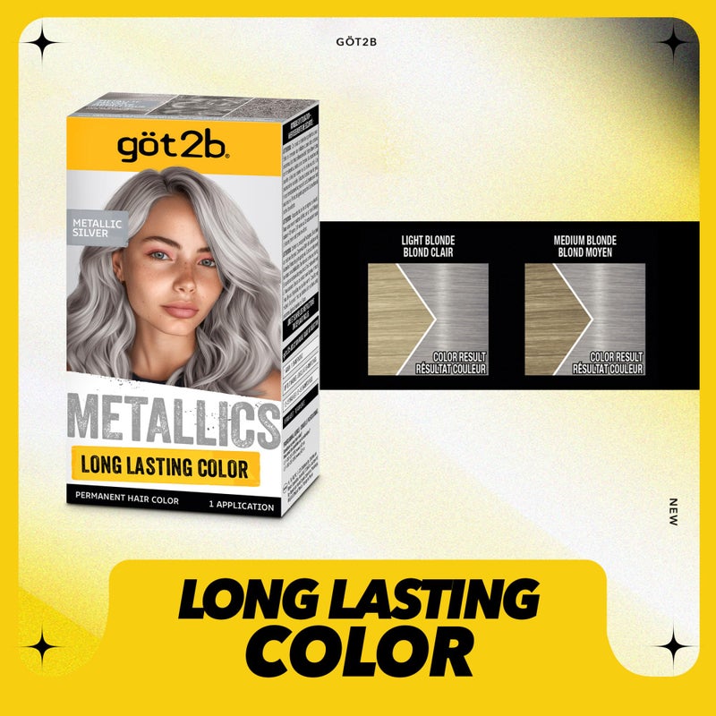 Got2b Metallics Permanent Hair Color, M71 Metallics Silver - Image 3