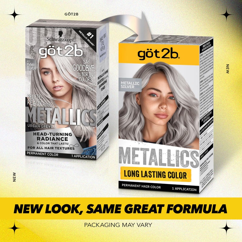 Got2b Metallics Permanent Hair Color, M71 Metallics Silver - Image 2