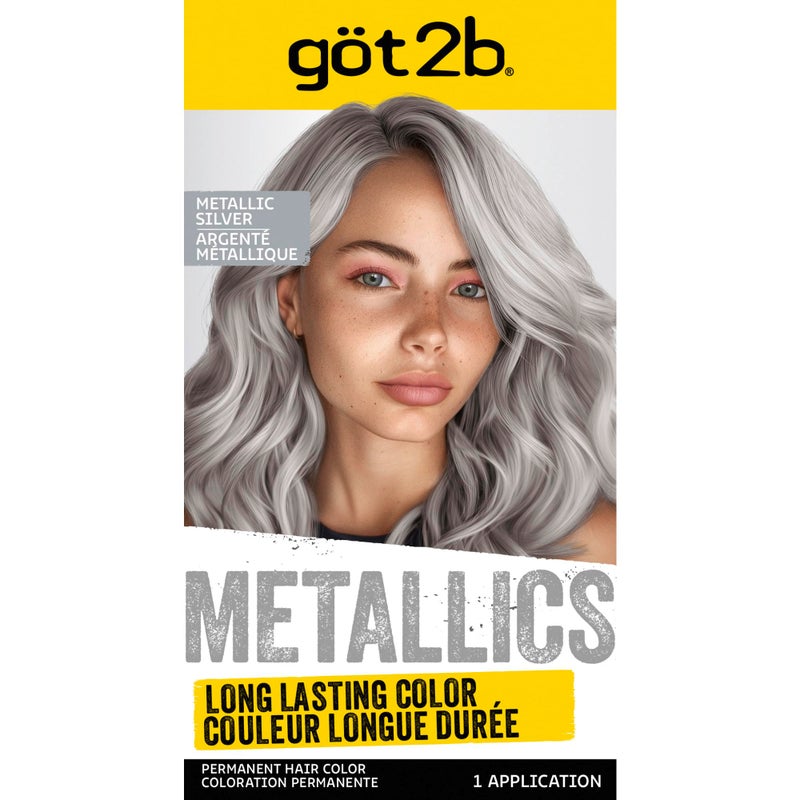Got2b Metallics Permanent Hair Color, M71 Metallics Silver - Image 1