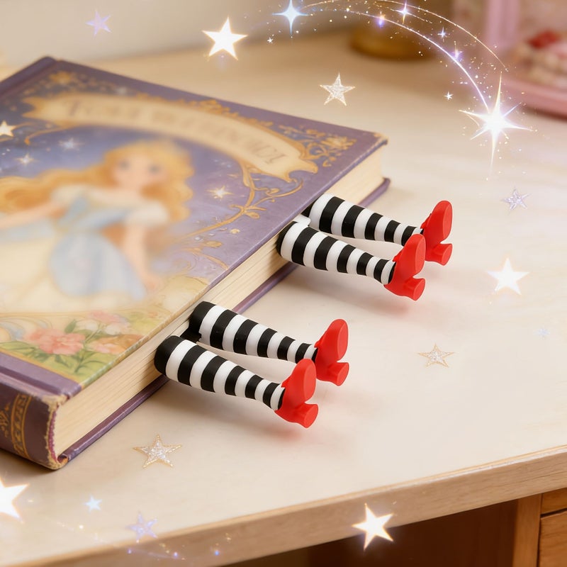 Multicolor Witch Leg High Heel Bookmark Cute Durable PLA Accessory for Readers Gift - Image 4