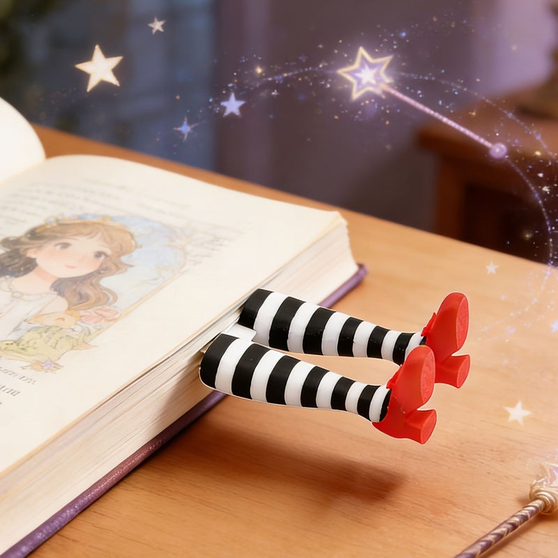 Multicolor Witch Leg High Heel Bookmark Cute Durable PLA Accessory for Readers Gift - Image 1