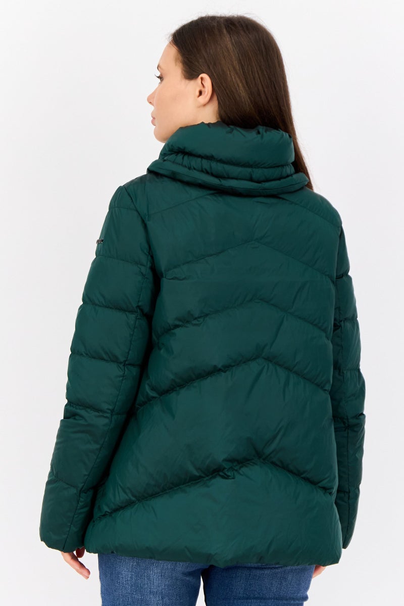 GEOX Women  Quilted Puffer Jacket, Green - Image 2
