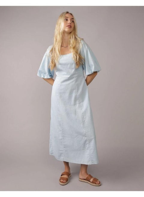 فستان ميدي أزرق