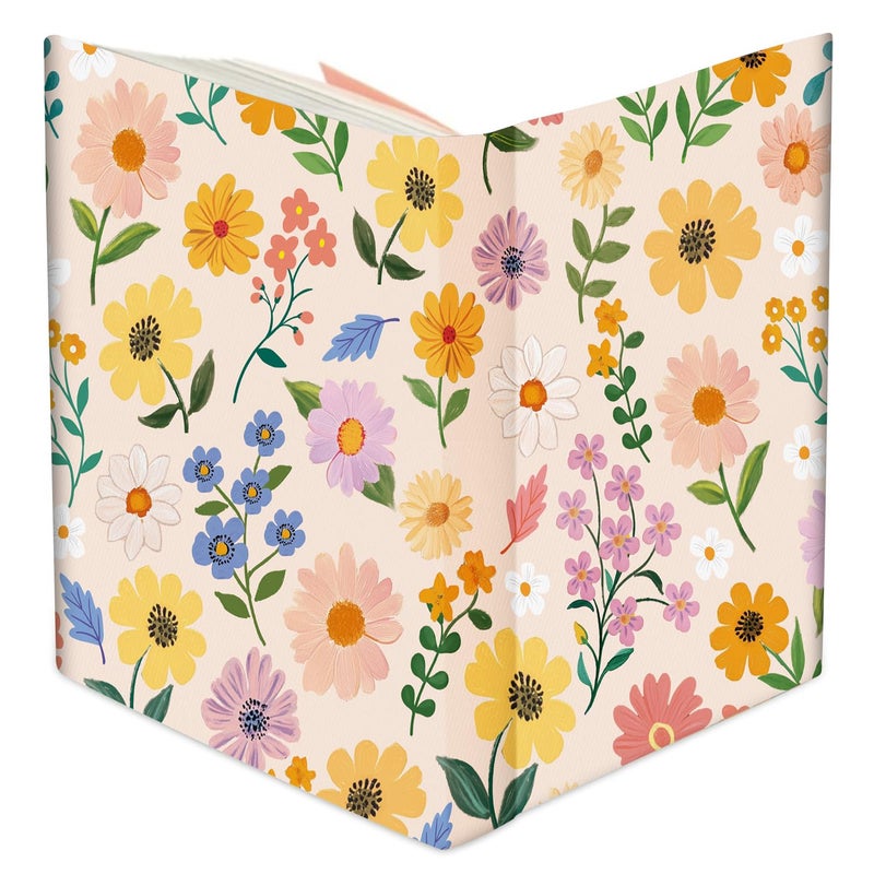 Anseal 1 Pack Floral Pattern Stretchable Book Sleeve Cover for Paperbacks Hardcovers Textbooks up to 9" x 12", Washable Reusable Book Protector with 2 Labels - Image 5