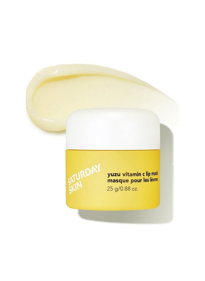 saturday skin Yuzu Vitamin C Lip Mask Overnight Lip Sleeping Mask Moisturizing For All Skin Types Softer & Smoother Pout Lip Balm Hydrating Infused With Vitamin B5 Nonsticky Vegan & Crueltyfree  - Image 1