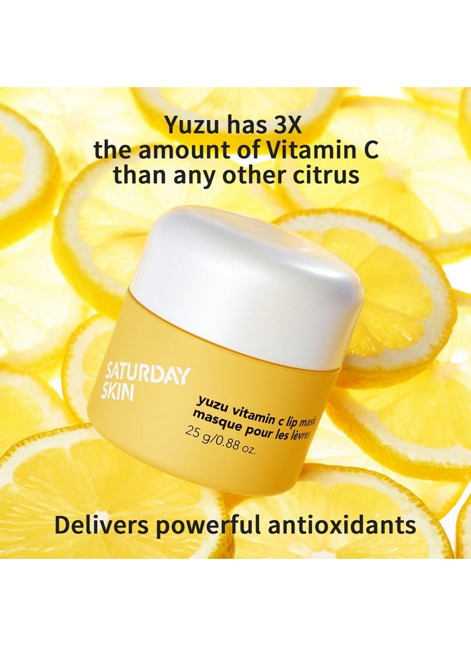 saturday skin Yuzu Vitamin C Lip Mask Overnight Lip Sleeping Mask Moisturizing For All Skin Types Softer & Smoother Pout Lip Balm Hydrating Infused With Vitamin B5 Nonsticky Vegan & Crueltyfree  - Image 5