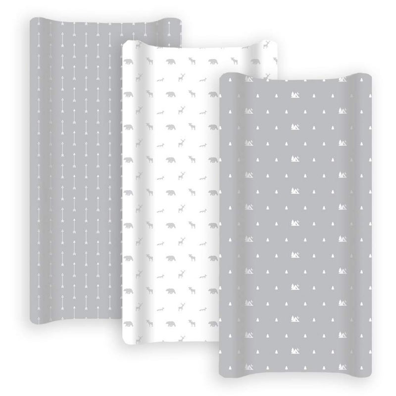GrowWILD GROW WILD Changing Pad Cover 3 Pack Soft Stretchy Jersey Cotton Baby Changing Table Pad Cover Diaper Changing Pad Covers for Girls and Boys Forest Woodland 