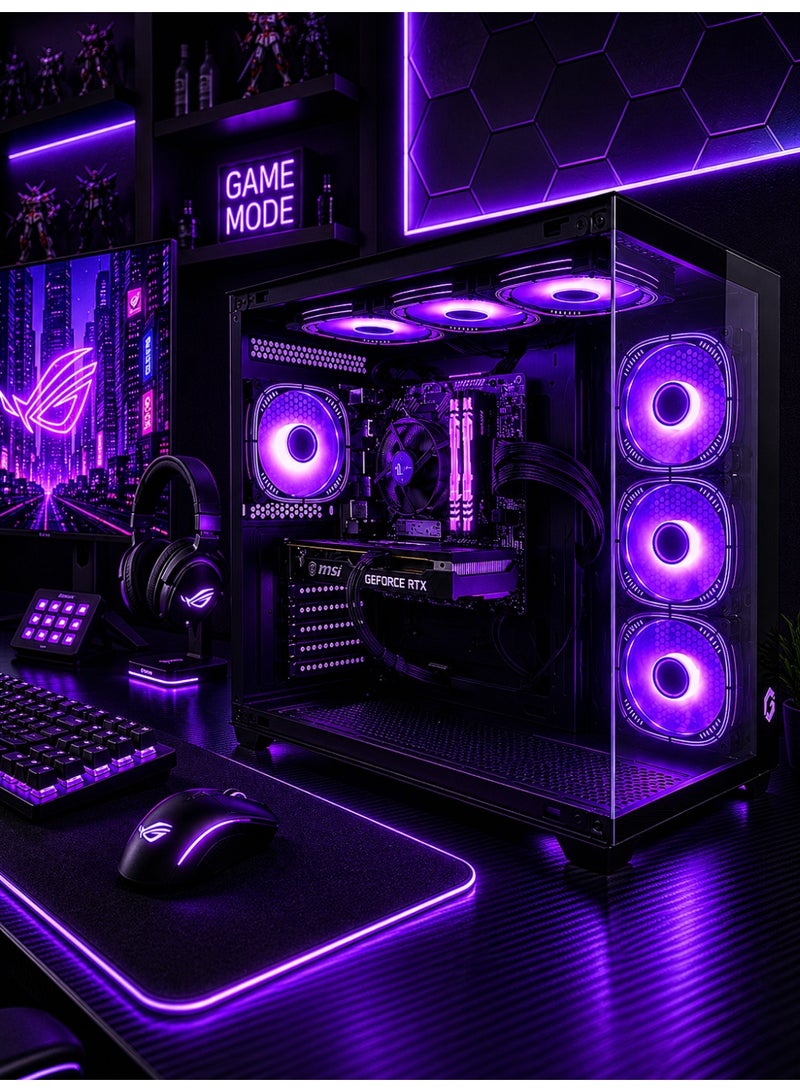 بي سي العاب كمبيوتر PC  قيمنق تجميعة احترافية – وبطاقة رسومات  جيفورس  RTX3050 8 جيجا  - معالج i5 10400F – لوحة الأم H510M-K Gaming –سبعة مرواح – ذاكرة رام 16 جيجا بايت 3200 ميجابايت RGB وذاكرة تخزين 1 تيرا m.2 بسسرعة 2300 ميغا بايت  و واي فاي مدمج مع نظام تشغيل ويندوز 11 برو - Image 2