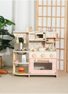 JSAITOYS Wooden Play House Toy Coffee Machine Stove Children's Education Parent Child Interactive Kitchen Cooking Toys  - Image 1