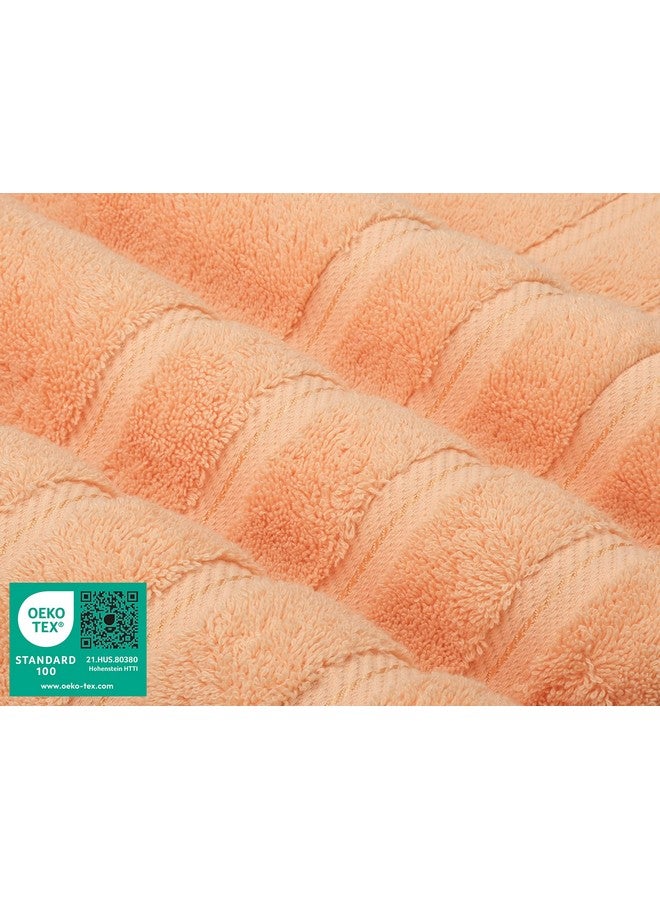 American Soft Linen American Soft Linen Premium, 100% Turkish Genuine Cotton Towel Set Luxury Hotel & Spa Quality for Maximum Softness & Absorbency (4-Piece Bath Towel Set, Malibu Peach)  - Image 3