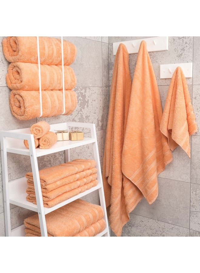 American Soft Linen American Soft Linen Premium, 100% Turkish Genuine Cotton Towel Set Luxury Hotel & Spa Quality for Maximum Softness & Absorbency (4-Piece Bath Towel Set, Malibu Peach)  - Image 2