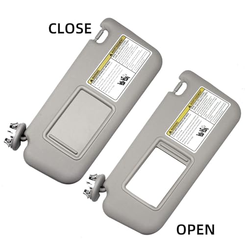 Dasbecan Front Left Driver Side Sun Visor with Vanity Light Compatible with Toyota RAV4 2006-2013 Replaces# 74320-42501-B2 74320-42500-B0 (Gray) - Image 5