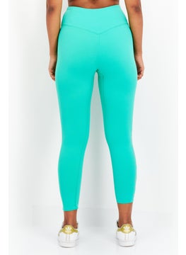 TRIUMPH Women 3/4th Plain Leggings, Green  - Image 2