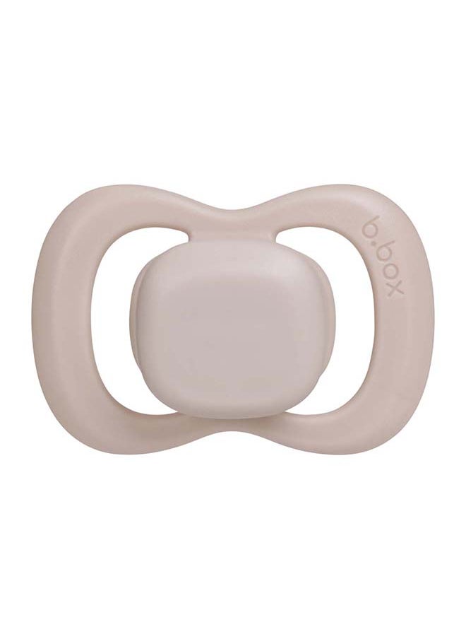 b.box - Designer Pacifier Silicone Size 1, 0 - 6 M, 2 Pieces, Blush/Latte - Image 1