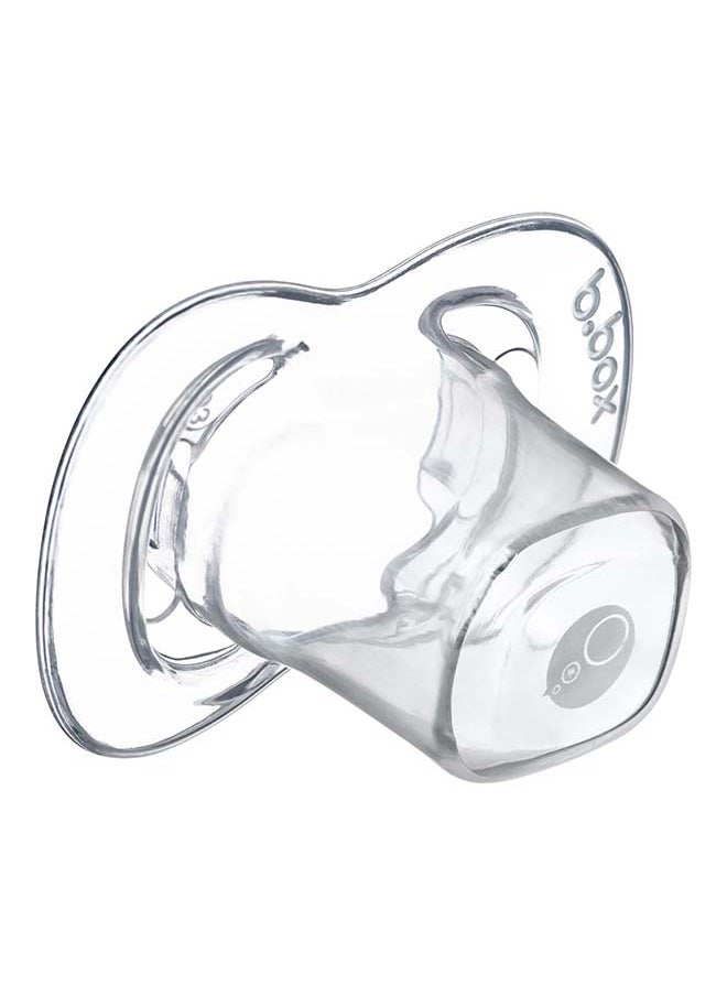 b.box - Designer Pacifier Silicone Size 1, 0 - 6 M, 2 Pieces, Blush/Latte - Image 1