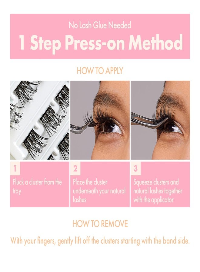 i.Envy i-ENVY Press&Go Self-Adhesive Eyelashes, No Glue Needed False Eyelash Clusters, Easy Application 1 Step Press-On Lashes, No Damage or Residue (Special Day Curly) - Image 4