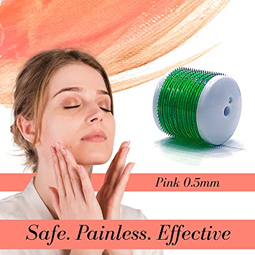 Epyz Derma Roller Microneedling Instrument for Face, Acne, Beard, Hair Loss and Hair Growth, 540 Needles Skin Roller For Home Skin care Use With Free Storage Case (0.25, Transaparant Green) - Image 4