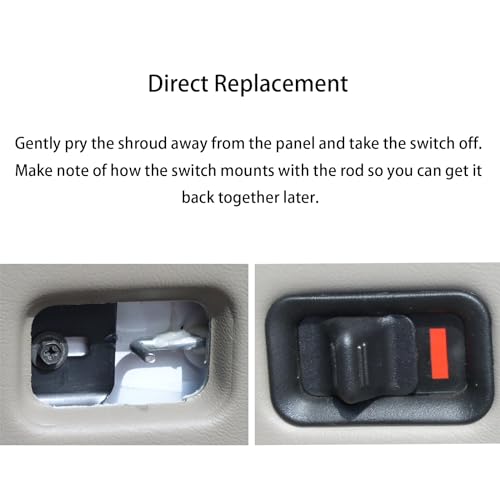 Txouoxt Front Rear Side Door Lock Replacement Flip Slide Button Knob Lever Fit for Chevy Cadillac GMC Avalanche Silverado Suburban Tahoe Escalade Sierra Yukon 1999-2006 Replace 15172121 75397 (1) - Image 4