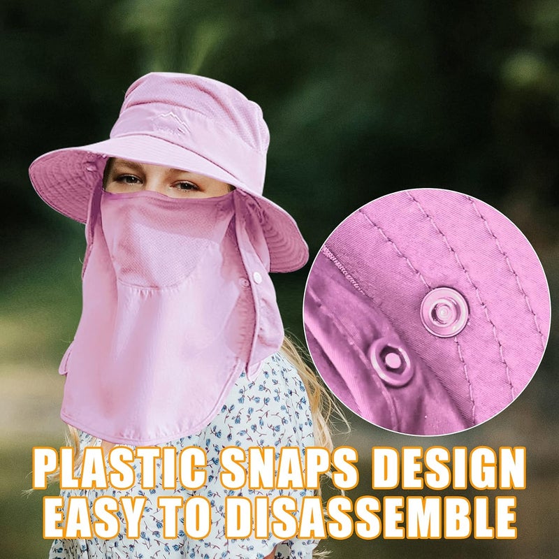 Outrip Fishing Hat for Men & Women, Outdoor UV Sun Protection Wide Brim Hat with Face Cover & Neck Flap - Image 3