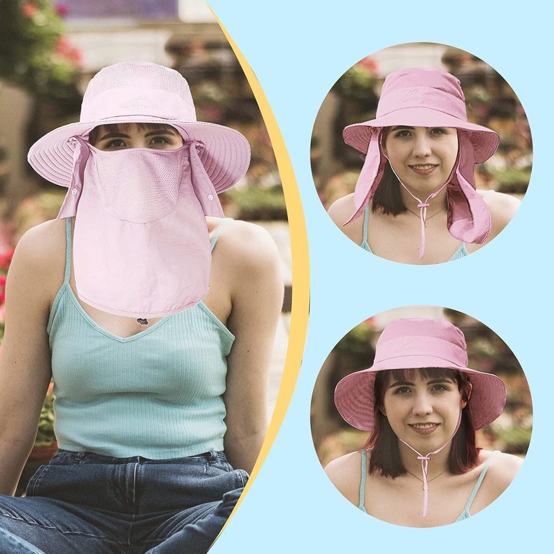 Outrip Fishing Hat for Men & Women, Outdoor UV Sun Protection Wide Brim Hat with Face Cover & Neck Flap - Image 2