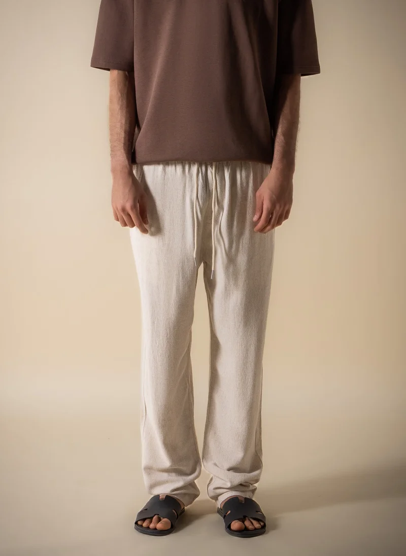 شايبس COMFORT LINEN BLEND TROUSERS