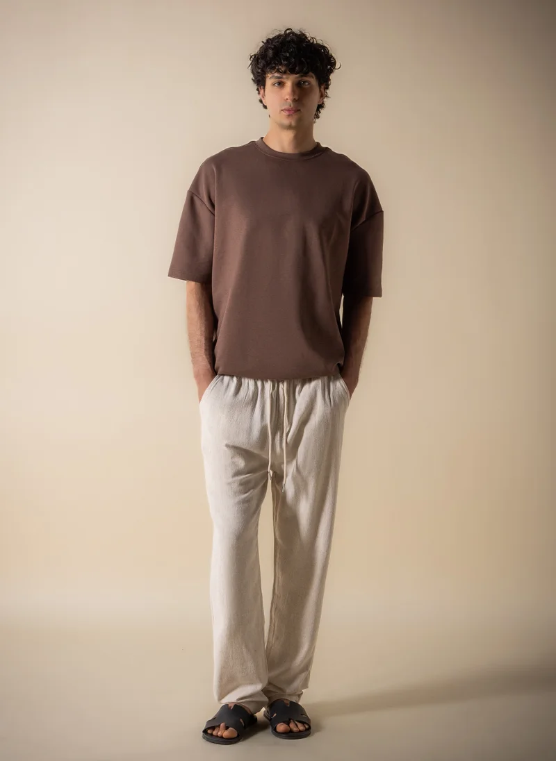 شايبس COMFORT LINEN BLEND TROUSERS
