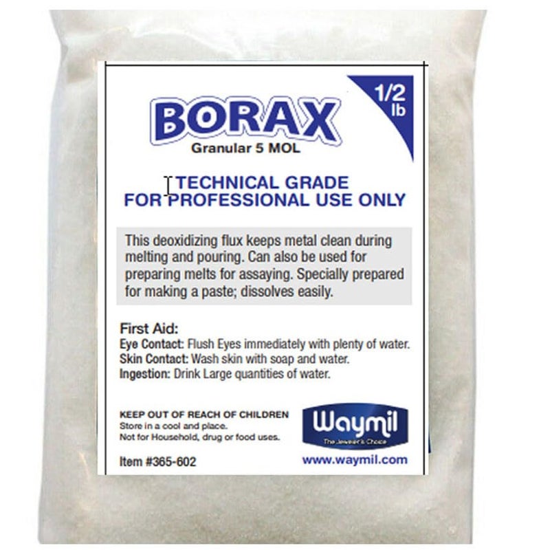 waymil Borax Flux 1/2 Pound Melting Gold Silver Crucible Glaze Jewelry Casting 8oz - Image 5