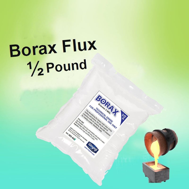 waymil Borax Flux 1/2 Pound Melting Gold Silver Crucible Glaze Jewelry Casting 8oz - Image 3