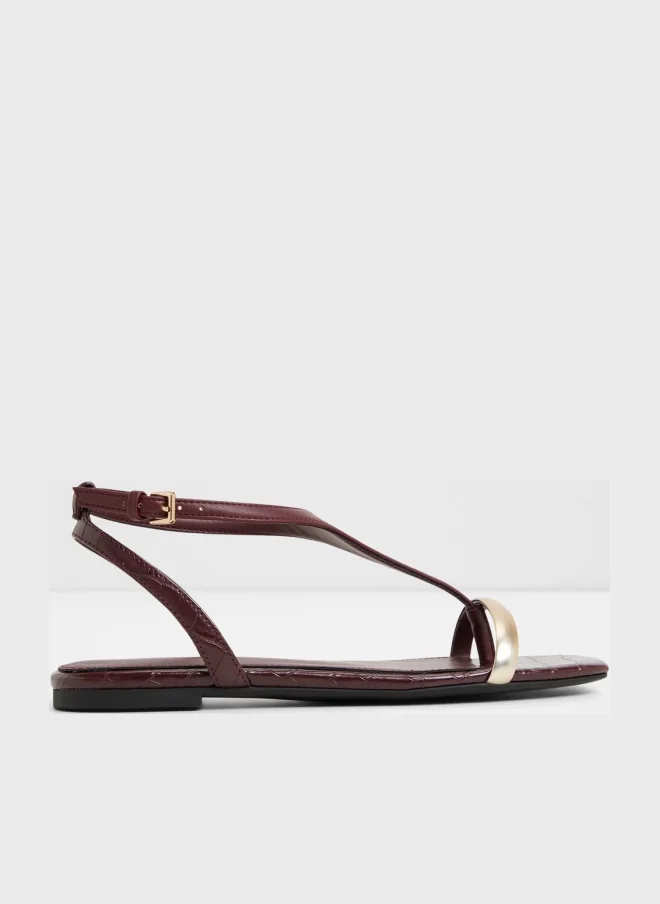 الدو CATLYN T-Strap Flat Sandals