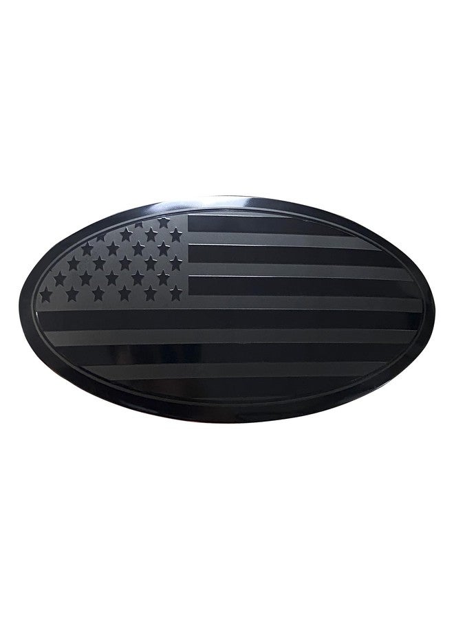 Yukauto 9.5 Inch Front Grille American Flag Overlay Emblem Compatible with Ford, Rear Tailgate Black Flag Emblem Badge Compatible with Ford F150 2015-2021 - Image 1