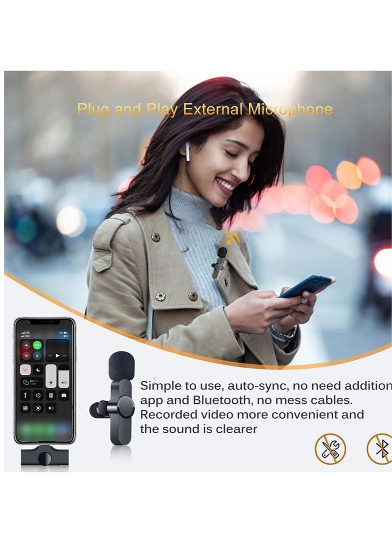 Phone Planet Wireless Lavalier Microphone Type- C Lapel Clip- on Mini Mic for Video Recording Black - Image 2