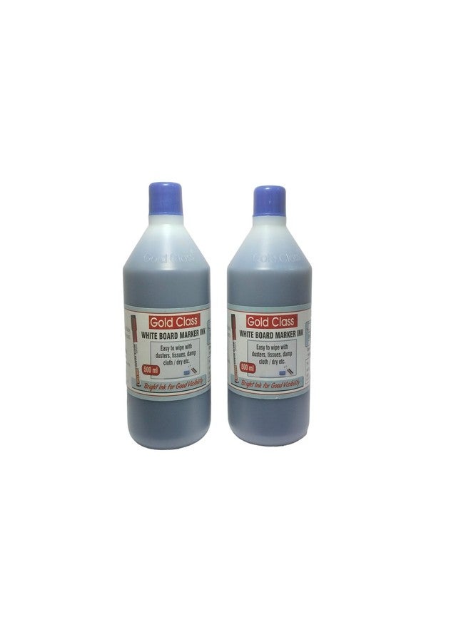 Gold Class White Board Marker Ink (500 ML) (Pack of 2, Blue) - Image 3