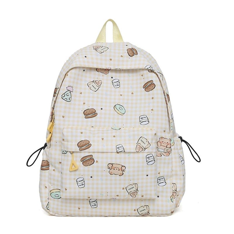 Bluejw High Quality Cartoon Checkered Backpack Large Capacity Campus Multifunctional Storage Bag Fashionable and Casual School Backpack - Image 1