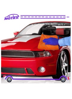 MOTRK MOTRK Professional Premium Microfiber Towels for Cars, Dual-Sided Car Washing, Drying Towel from No Streaks, Scratches, or Spots, Quick Effortless Dry Car cleaning towels Soft towels for cars (Pack 3)  - Image 2