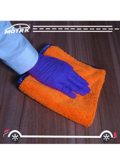 MOTRK MOTRK Professional Premium Microfiber Towels for Cars, Dual-Sided Car Washing, Drying Towel from No Streaks, Scratches, or Spots, Quick Effortless Dry Car cleaning towels Soft towels for cars (Pack 3)  - Image 5