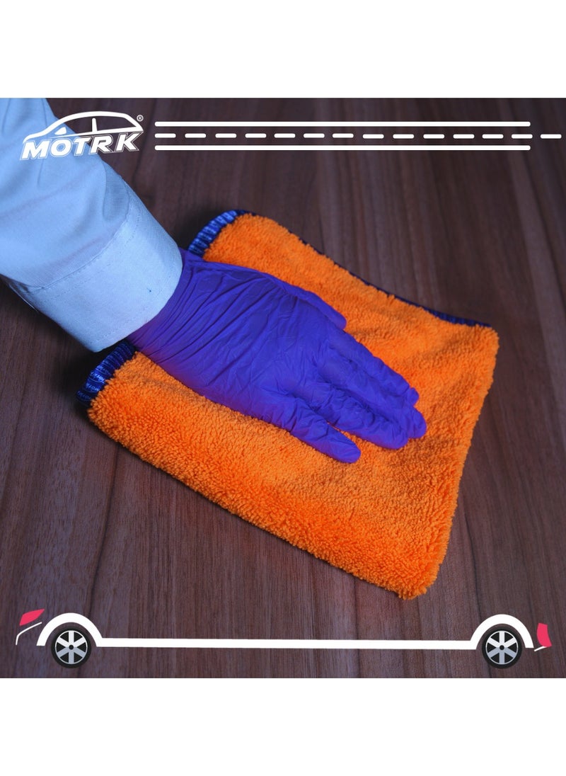 MOTRK MOTRK Professional Premium Microfiber Towels for Cars, Dual-Sided Car Washing, Drying Towel from No Streaks, Scratches, or Spots, Quick Effortless Dry Car cleaning towels Soft towels for cars (Pack 3)  - Image 5