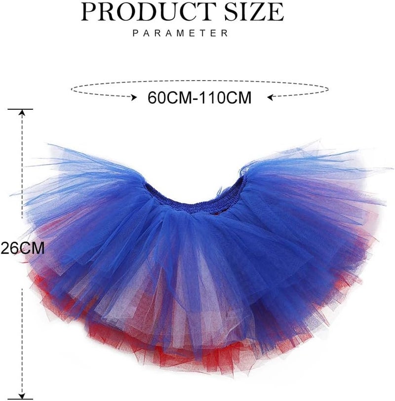 REETAN Tutu Skirt Ballet 6 Layered Tulle Short Tutus for Women - Image 2